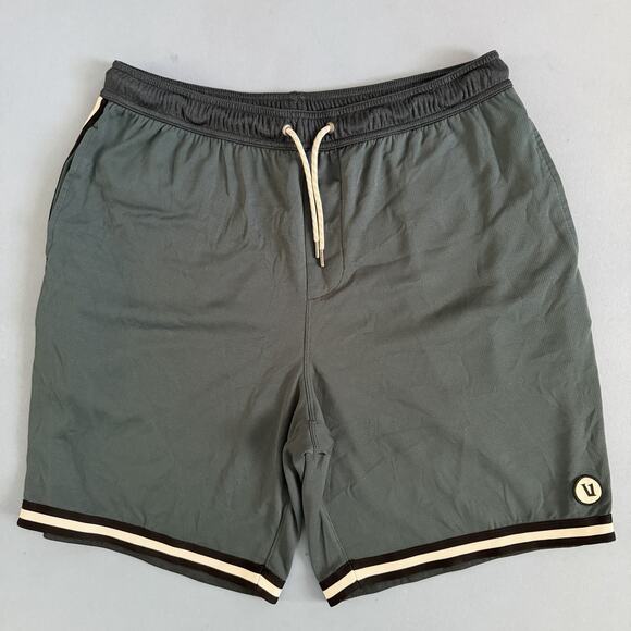 Vuori Other - Vuori Zone Beryl Green Side Stripe Mens Basketball Shorts 8.5”